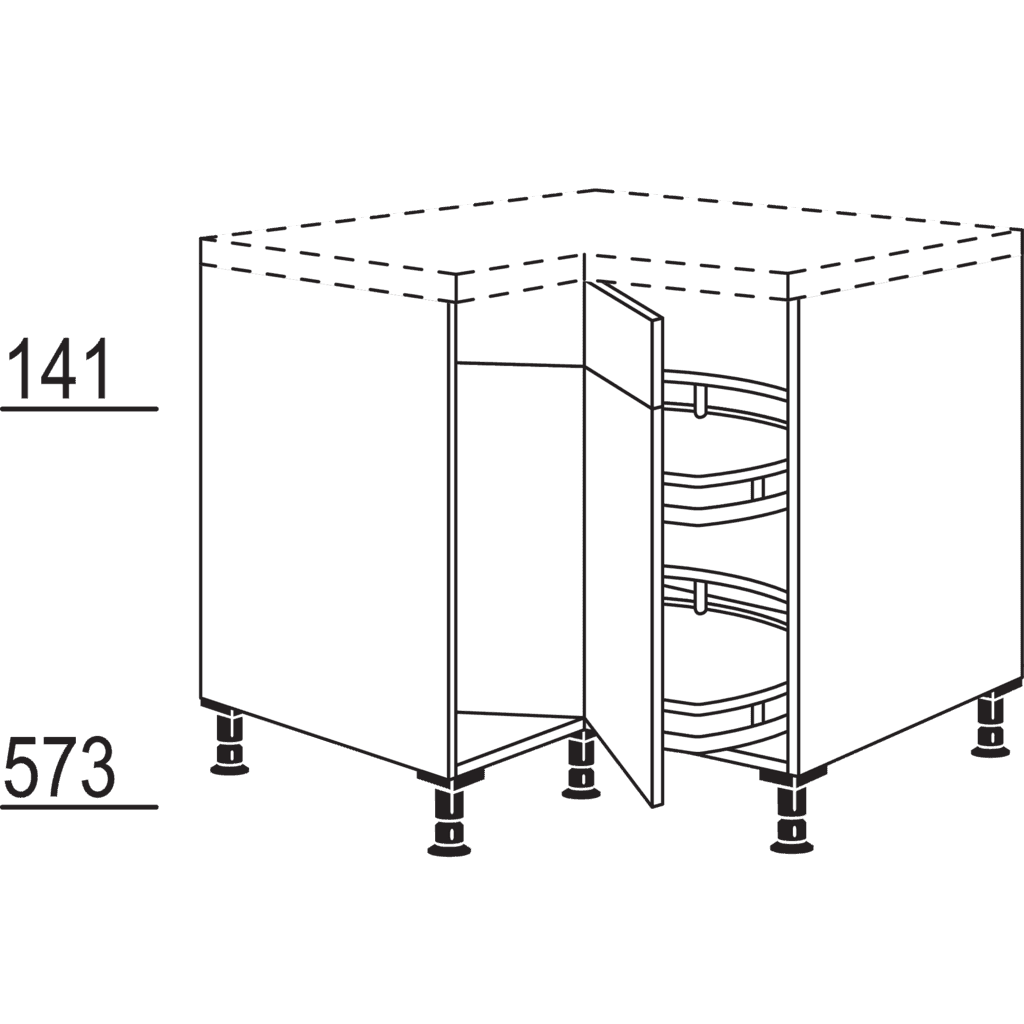 Karussell-Eckschrank