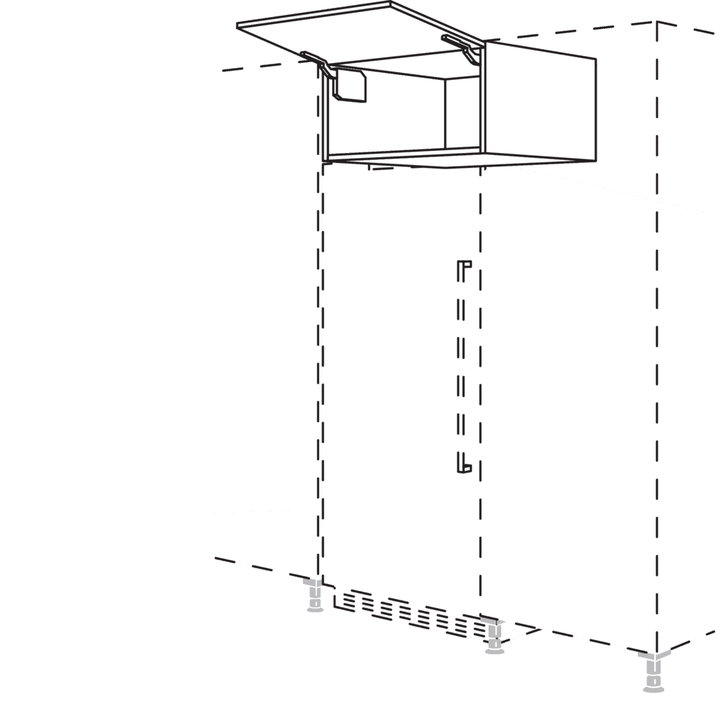 Überbauschrank für
freistehende Kühlschränke