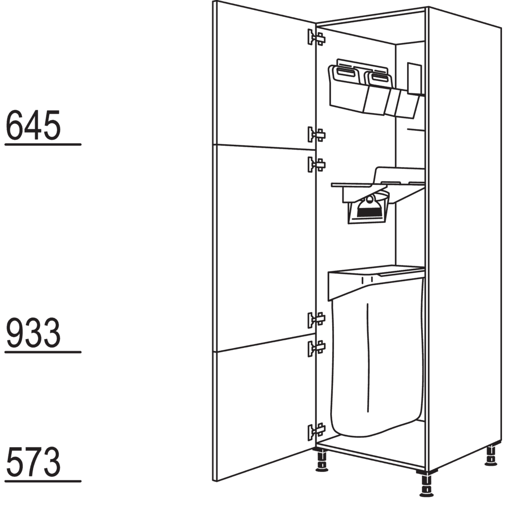 Hochschrank mit
Ordnungssystem Laundry-Area