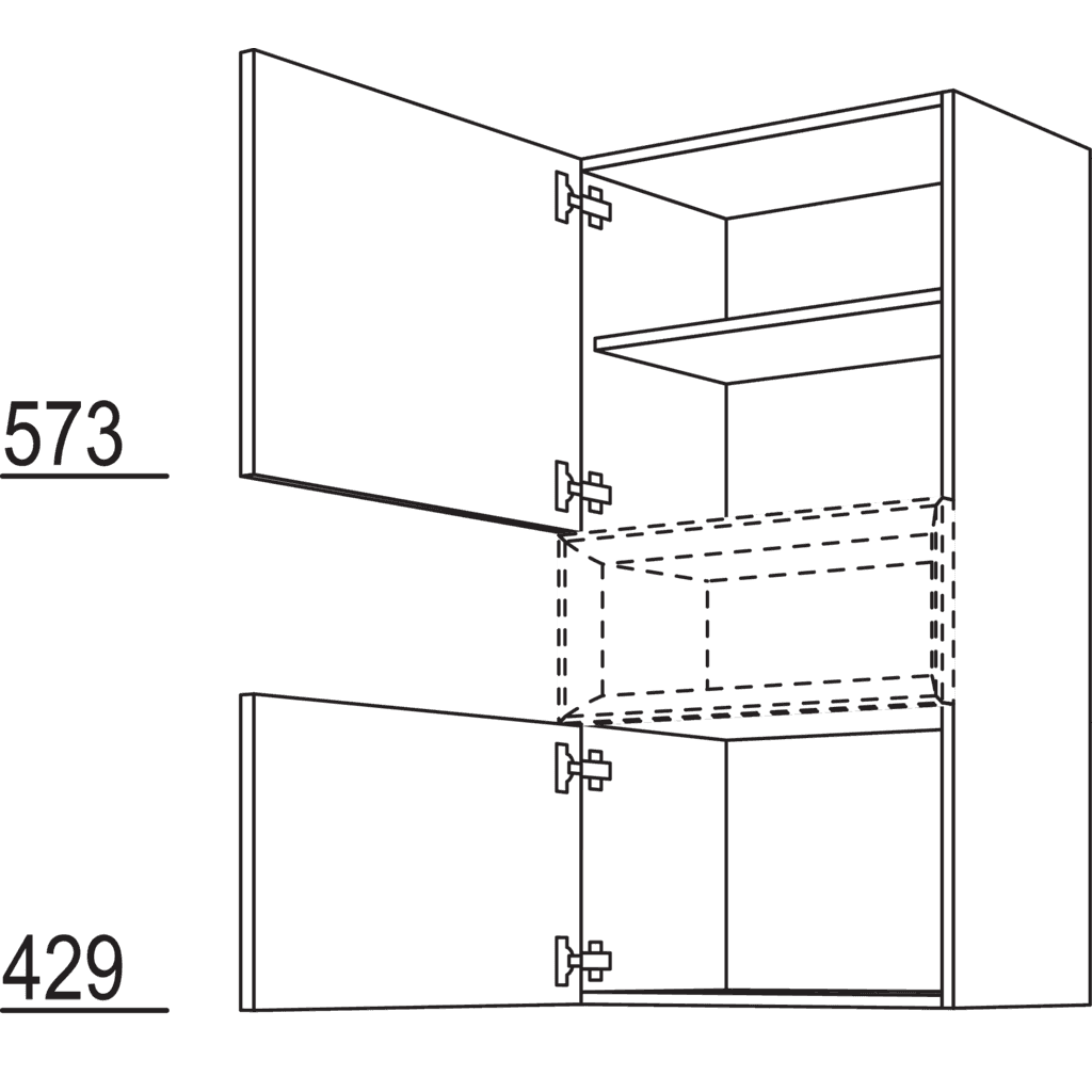 Wandschrank für
Regaleinsatz Case