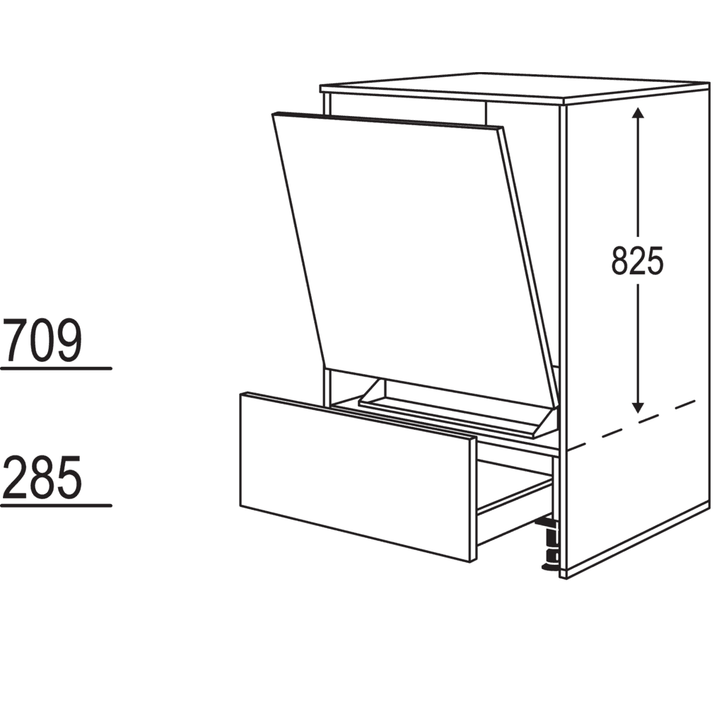 Geräte-Umbau Geschirrspüler
in 450 / 600 mm Breite
mit Wangen, 16 mm stark
