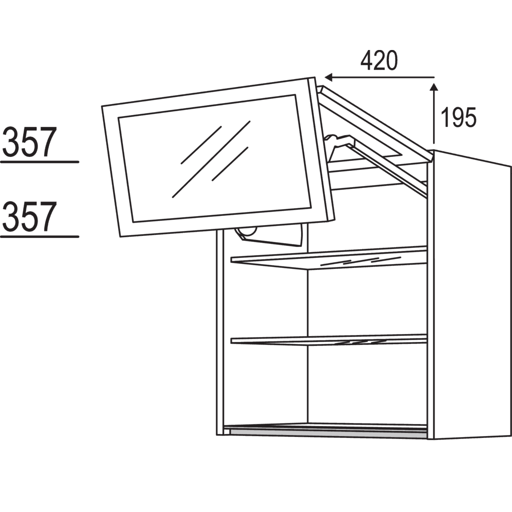 Wandschrank Falt-Lifttür