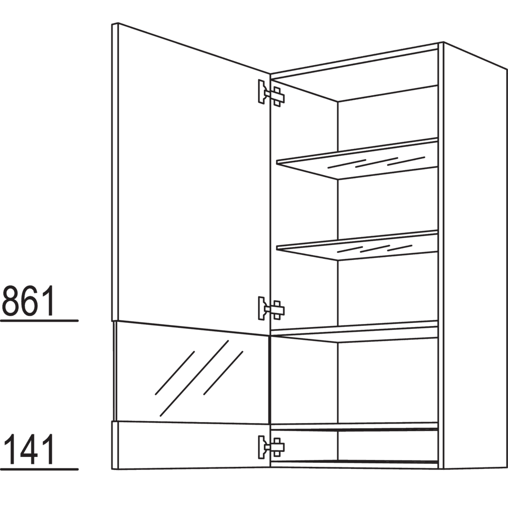 Glas-Wandschrank Boulevard