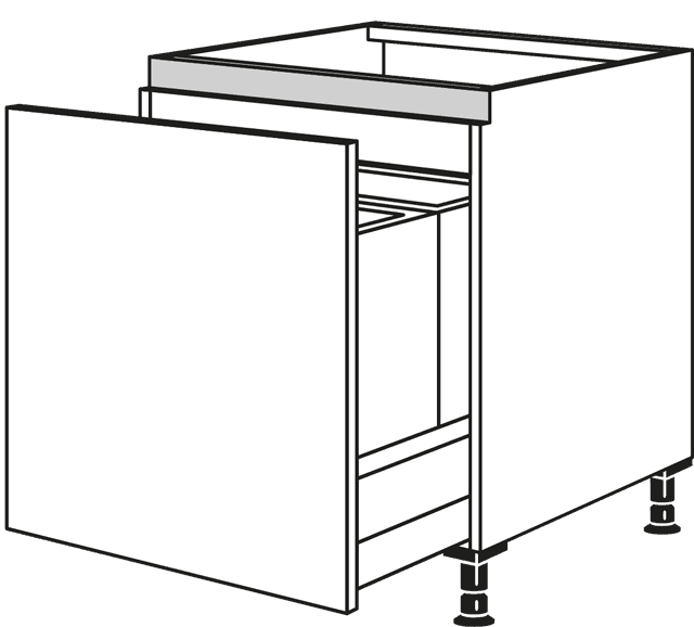 Nobilia Line N Spülenschrank mit Mülltrennung