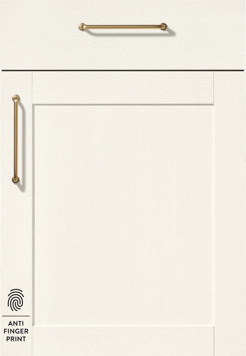 Nobilia Front 613 Lacklaminat, Holzstruktur Weiß 419 Frame PG 4