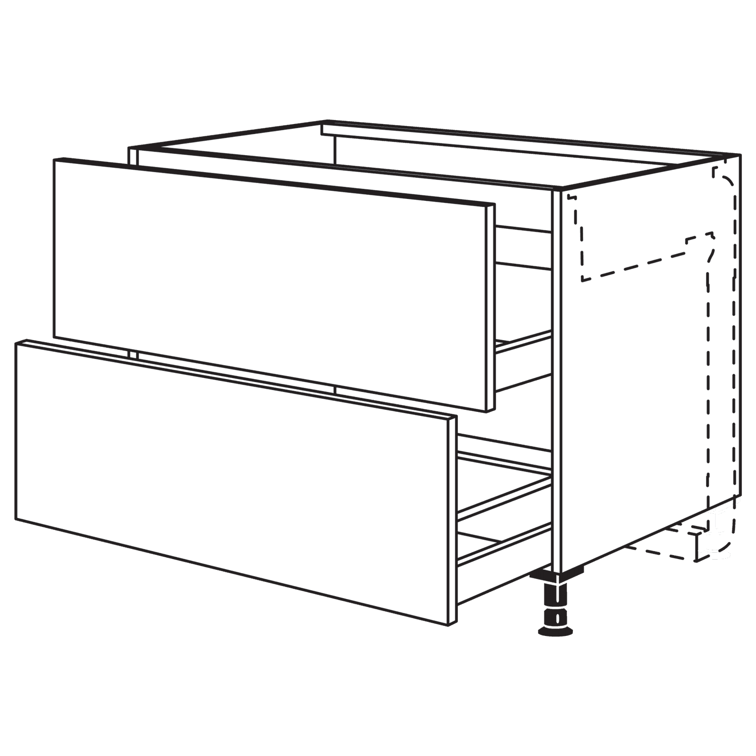 Nobilia Kochfeldabzugsschrank mit 60 cm Breite - KDM2A60