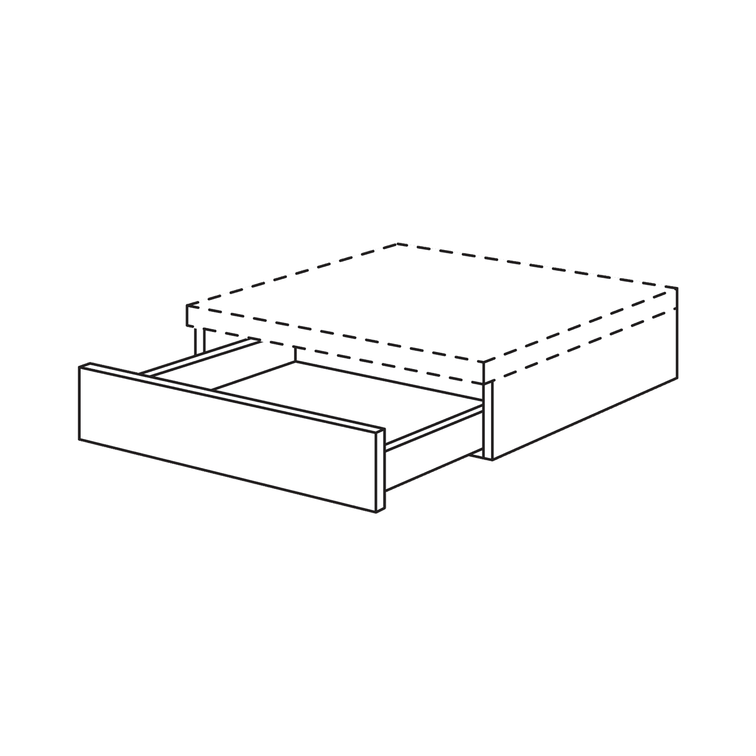 Nobilia Schubkasten unter Arbeitsplatte Heizungsüberbau 60 cm