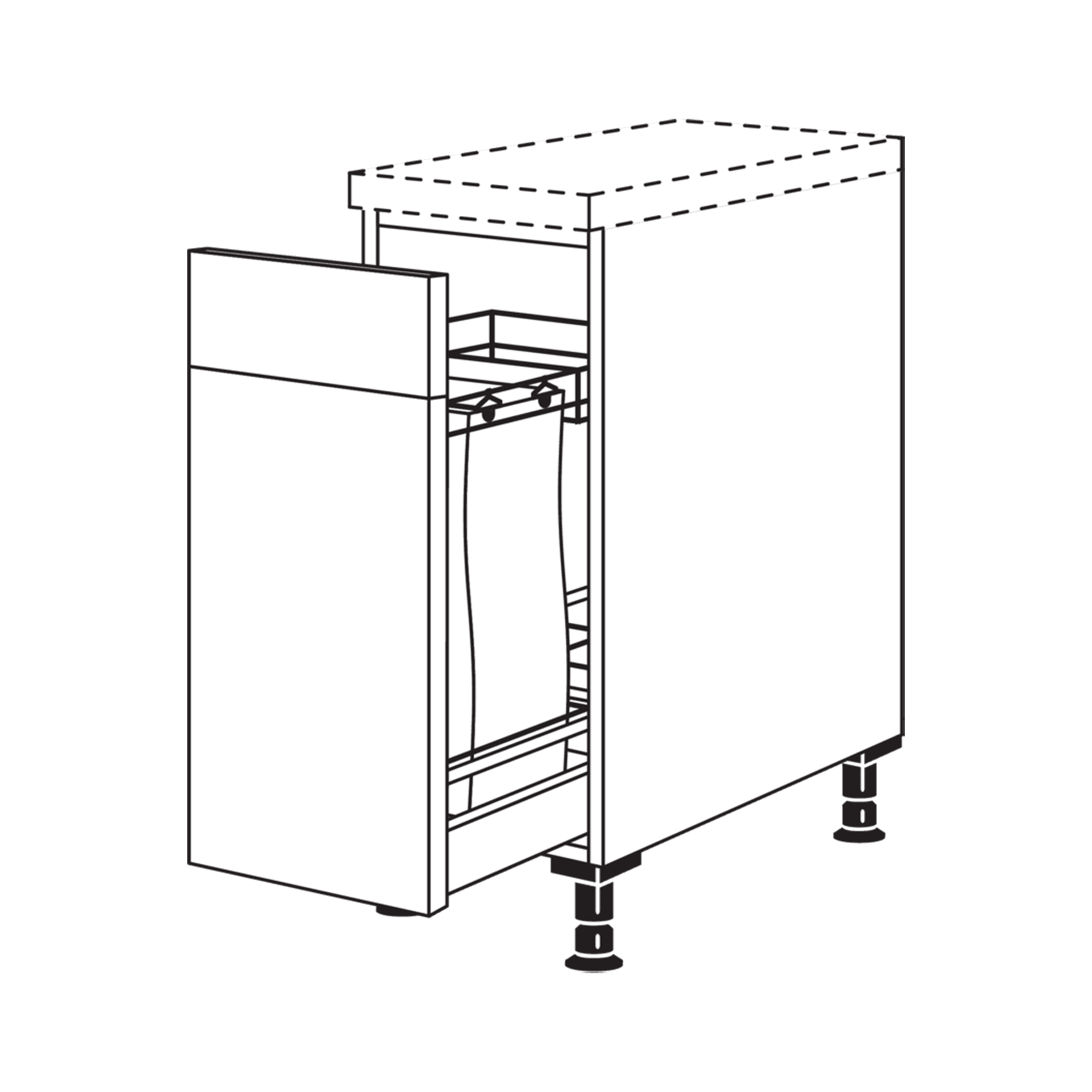 Nobilia Baguette-Unterschrank mit verstifteter Front