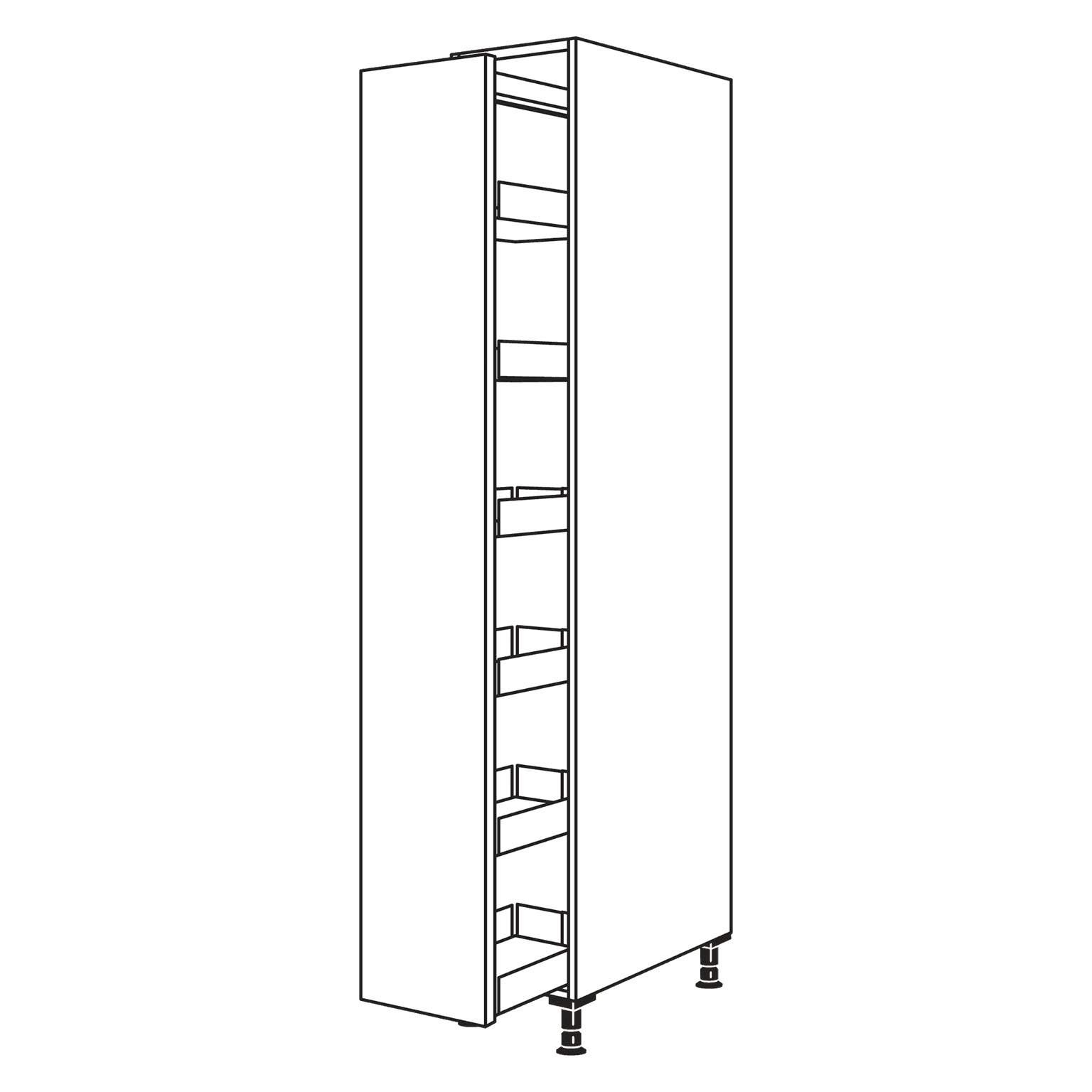 Nobilia Apothekerschrank mit durchgehender Front