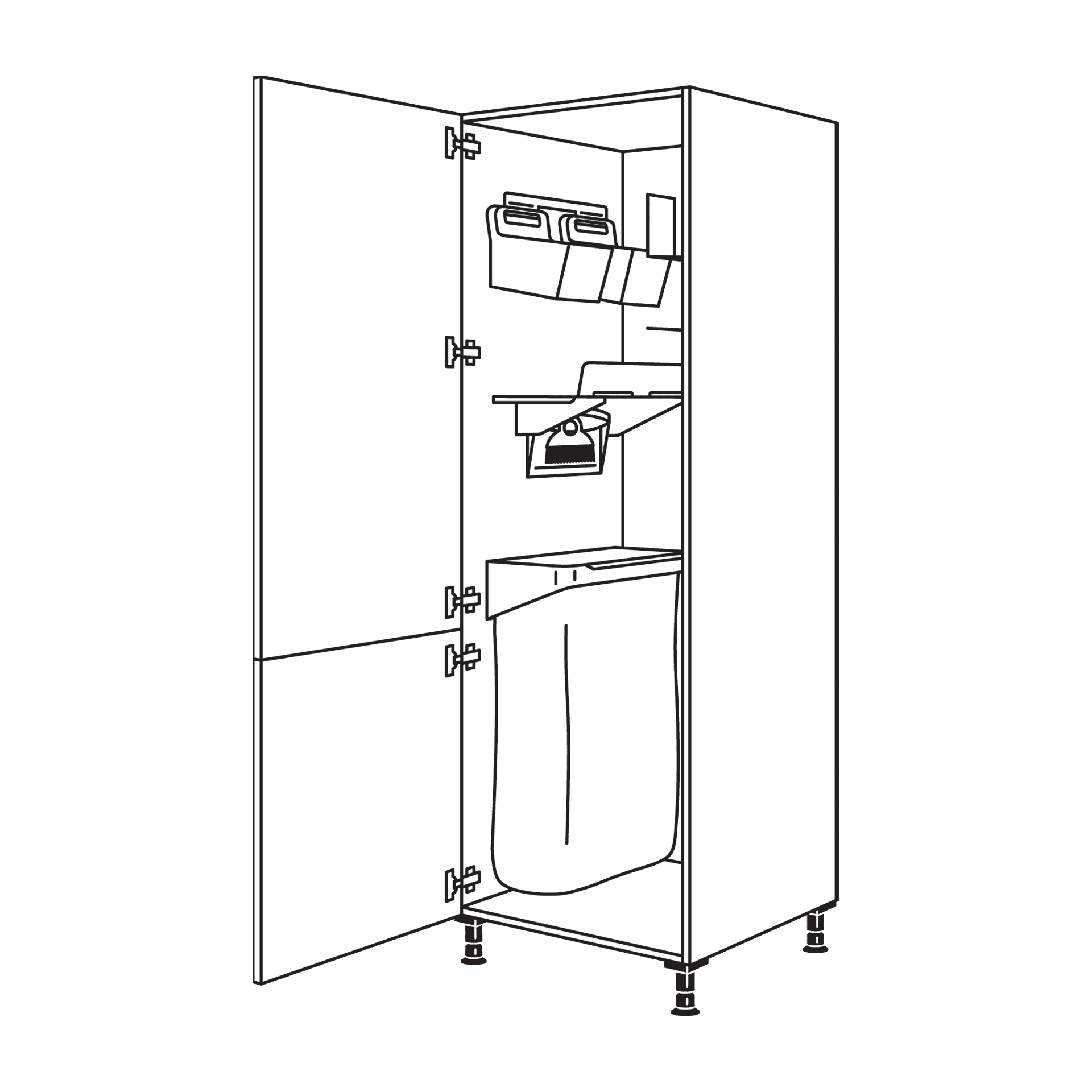 Nobilia Hochschrank mit Ordnungssystem Laundry Area HDOS60-1