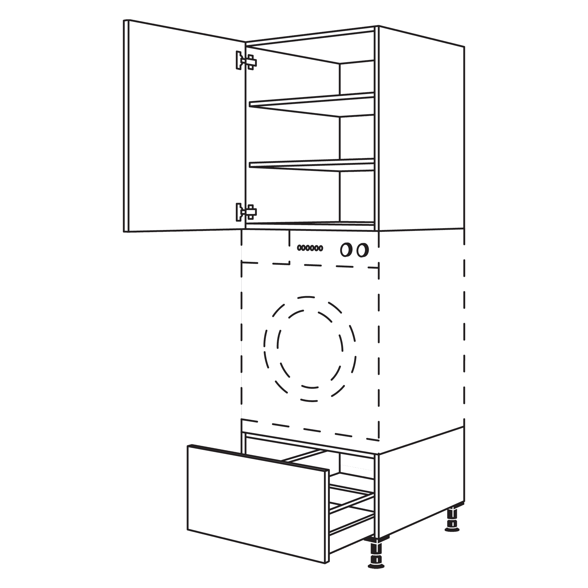 Geräte-Umbau für Waschmaschine und Wäschetrockner